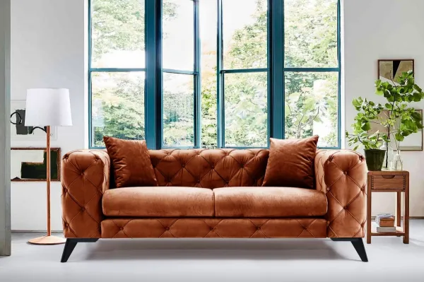 Hanah Home Dvoumístná pohovka Como 197 cm oranžová