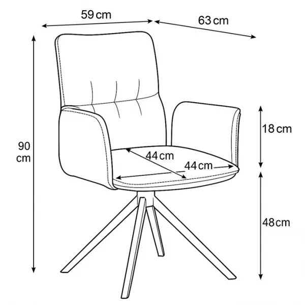 Otočné jedálenské kreslo DCH-D1328 Autronic