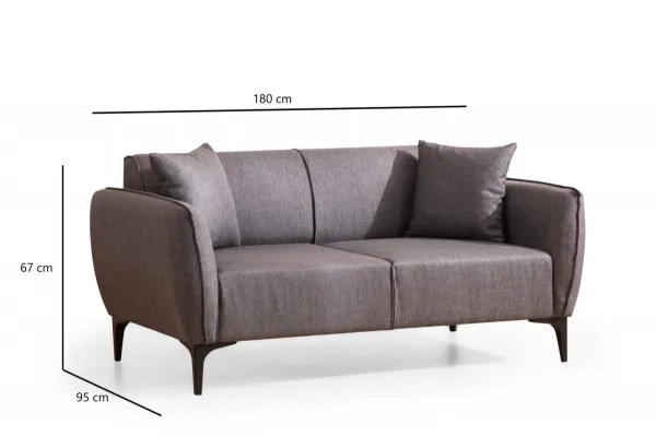 Hanah Home Dvoumístná pohovka Belissimo 180 cm tmavě šedá