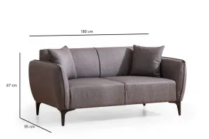 Hanah Home Dvoumístná pohovka Belissimo 180 cm tmavě šedá