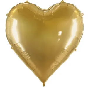 Balón z fólie srdce zlatý XXL 136x129 cm