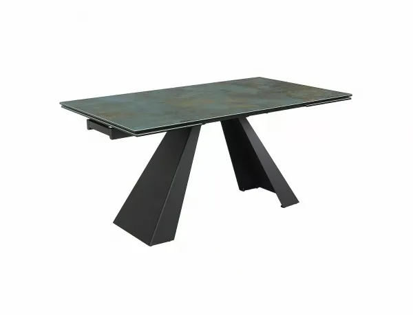 Signal Jedálenský rozkladací stôl Salvadore 160/240 cm čierny/tyrkysový
