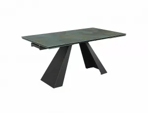 Signal Jedálenský rozkladací stôl Salvadore 160/240 cm čierny/tyrkysový