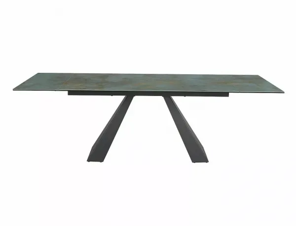 Signal Jedálenský rozkladací stôl Salvadore 160/240 cm čierny/tyrkysový