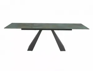 Signal Jedálenský rozkladací stôl Salvadore 160/240 cm čierny/tyrkysový