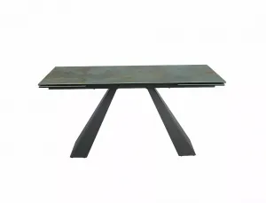Signal Jedálenský rozkladací stôl Salvadore 160/240 cm čierny/tyrkysový