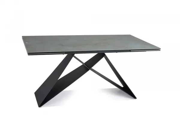 Signal Jedálenský rozkladací stôl Westin 160/240 cm keramika čierny/tyrkysový