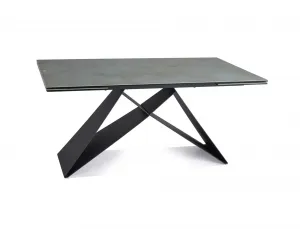 Signal Jedálenský rozkladací stôl Westin 160/240 cm keramika čierny/tyrkysový