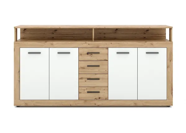 Vivaldi Komoda Luna 190 cm dub Artisan/biela