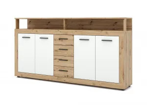 Vivaldi Komoda Luna 190 cm dub Artisan/biela