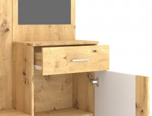 Vivaldi Predsieňová stena Trio so zrkadlom 145 cm dub Artisan/biela