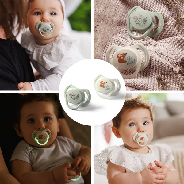 BABYONO Cumlíky silikónové symetrické 6-18m, 2 ks