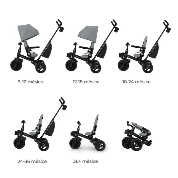 Trojkolka Kinderkraft Aveo 2 Plus Farba: Grey