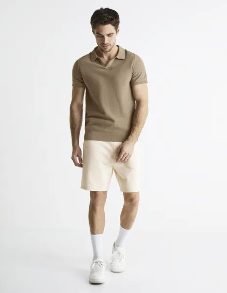 Celio Cotton Shorts Bonepsey - Mens