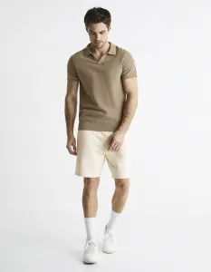 Celio Cotton Shorts Bonepsey - Mens