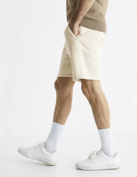 Celio Cotton Shorts Bonepsey - Mens
