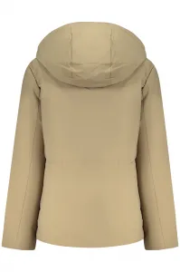 Béžová zimná bunda s kapucňou