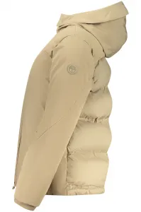 Béžová zimná bunda s kapucňou