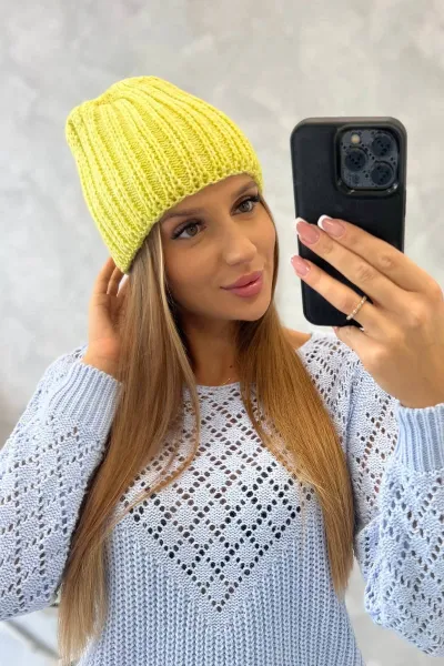 Dámska čiapka Rebeka K345 žltá