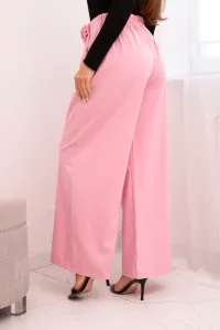 Elegantné dámske nohavice s kvetinovou ozdobou