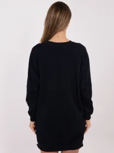 Oversized mikinové šaty v tmavomodrej farbe