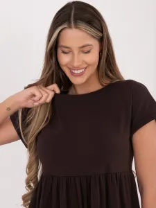 Tmavohnedé mini šaty