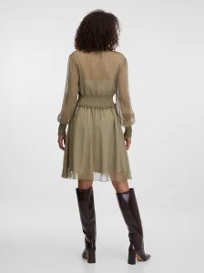 Khaki dámske košeľové šaty ORSAY