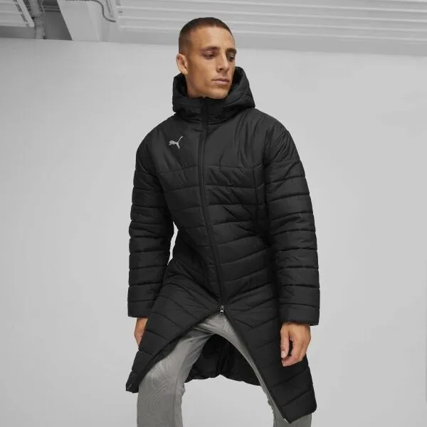 Puma TEAMFINAL BENCH JACKET Pánska zimná bunda, čierna, veľkosť
