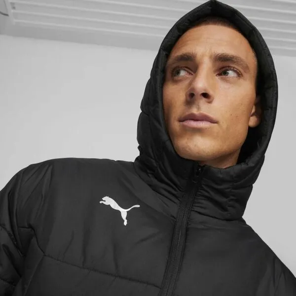 Puma TEAMFINAL BENCH JACKET Pánska zimná bunda, čierna, veľkosť