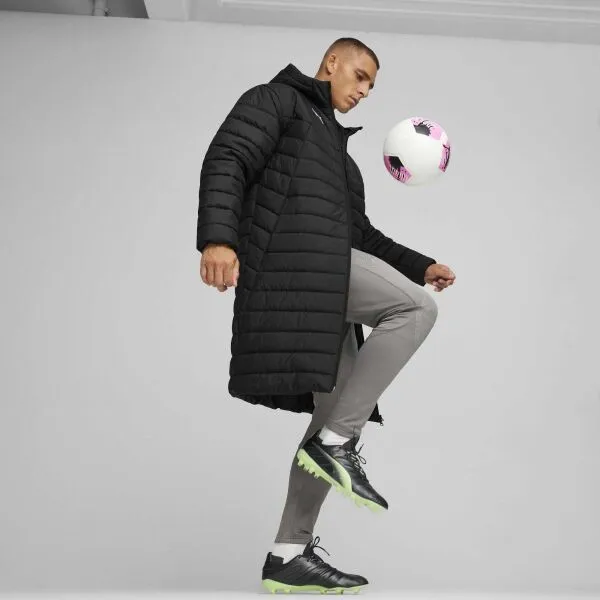 Puma TEAMFINAL BENCH JACKET Pánska zimná bunda, čierna, veľkosť