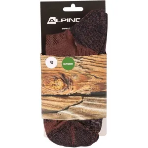 ALPINE PRO KEROWE Športové ponožky, hnedá, veľkosť