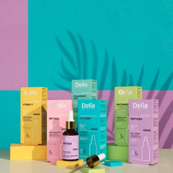 Delia Cosmetics Collagen hydratačné sérum na tvár, krk a dekolt 30 ml