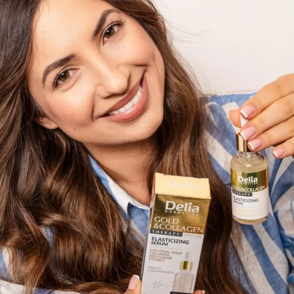 Delia Cosmetics Gold & Collagen Therapy sérum zvyšujúce elasticitu pokožky 30 ml