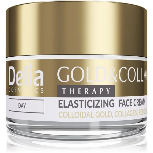 Delia Cosmetics Gold & Collagen Therapy denný krém zvyšujúce elasticitu pokožky 50 ml