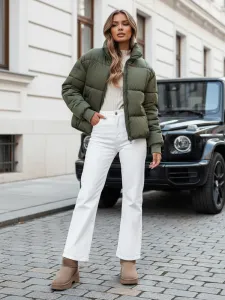 Zelená dámska zimná bunda VIBEGIRL