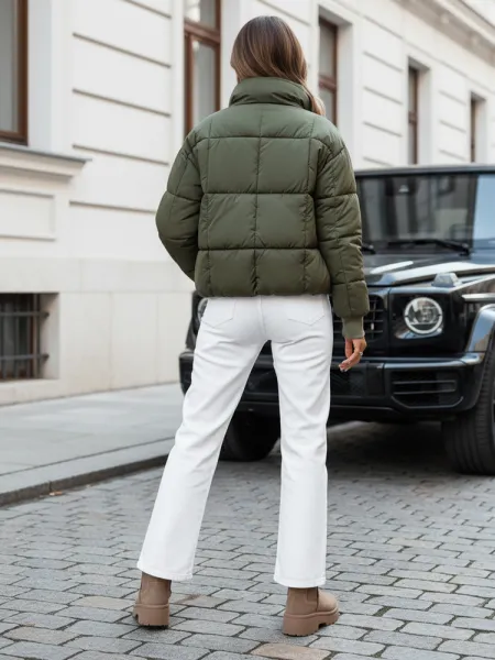 Zelená dámska zimná bunda VIBEGIRL