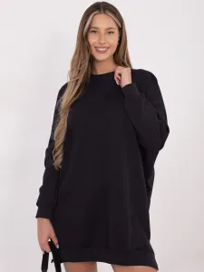Oversized mikinové šaty v tmavomodrej farbe
