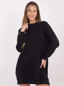 Oversized mikinové šaty v tmavomodrej farbe
