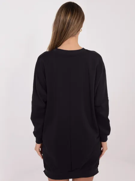 Oversized mikinové šaty v tmavomodrej farbe