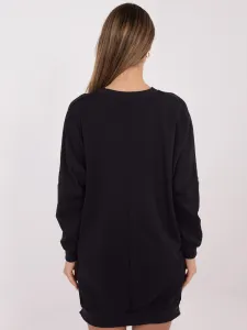 Oversized mikinové šaty v tmavomodrej farbe