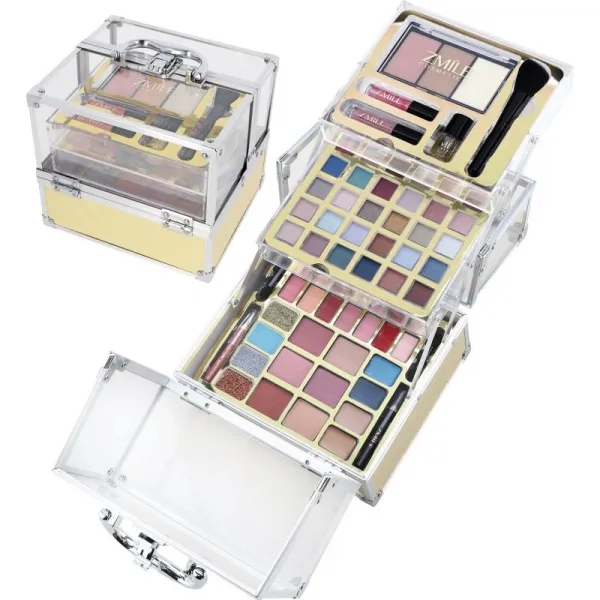 Alltoys Kozmetický kufrík akrylátový zlatý Glam