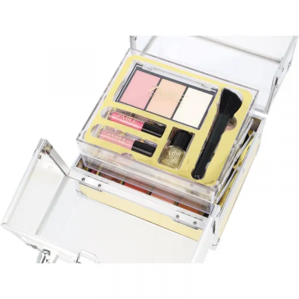 Alltoys Kozmetický kufrík akrylátový zlatý Glam