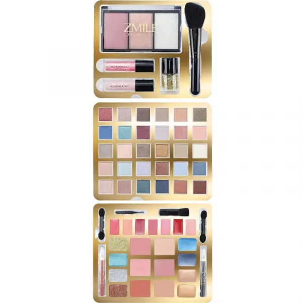 Alltoys Kozmetický kufrík akrylátový zlatý Glam