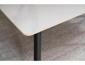 Signal Jídelní stůl Rion 130 cm keramika bílý mramor/černý
