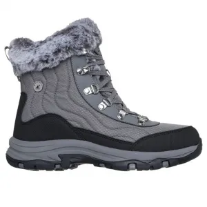 Dámske vysoké zimné topánky SKECHERS Trego Stormie WP W charcoal black