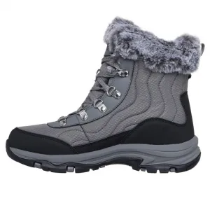 Dámske vysoké zimné topánky SKECHERS Trego Stormie WP W charcoal black