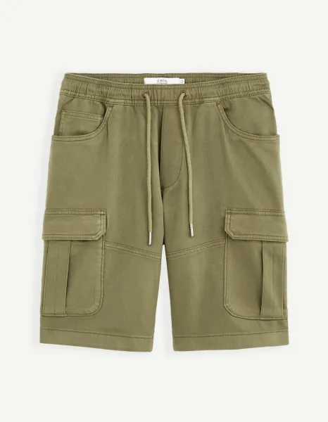 Celio Cotton Cargo Shorts Bolookbm - Mens