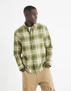 Celio Plaid Cotton Shirt - Mens