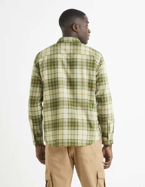 Celio Plaid Cotton Shirt - Mens