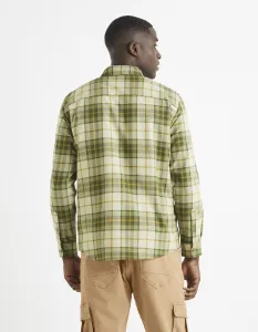 Celio Plaid Cotton Shirt - Mens